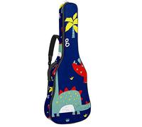 Borsa per chitarra impermeabile con cerniera morbida zaino per chitarra, chitarra acustica e classica folk chitarra elettrica dinosauro blu non smettere mai di esplorare