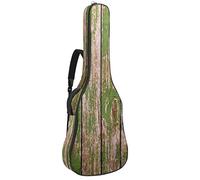 Borsa per chitarra impermeabile con cerniera morbida zaino per chitarra, chitarra acustica e classica folk chitarra elettrica vecchio legno verde