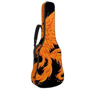 Borsa per chitarra impermeabile con cerniera morbida zaino per chitarra, chitarra acustica e classica folk chitarra elettrica disegnata a mano bella Phoenix Bird