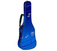 Borsa per chitarra impermeabile con cerniera morbida zaino per chitarra, chitarra acustica e classica folk chitarra elettrica Oroscopo segno zodiacale blu