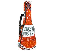 Borsa per chitarra impermeabile con cerniera morbida zaino per chitarra, chitarra acustica e classica folk chitarra elettrica chitarra musica concerto poster