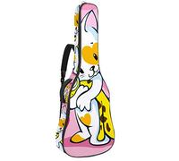 Borsa per chitarra impermeabile con cerniera morbida zaino per chitarra, chitarra acustica e classica folk chitarra elettrica carino gatto ama giraffa giocattolo