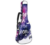 Borsa per chitarra impermeabile con cerniera morbida zaino per chitarra, chitarra acustica e classica folk chitarra elettrica I Love You To The Moon Galaxy