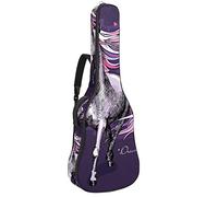 Borsa per chitarra impermeabile con cerniera morbida zaino per chitarra, chitarra acustica e classica folk chitarra elettrica sogno grande leggenda unicorno viola