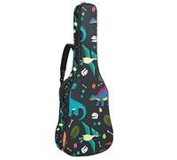 Borsa per chitarra impermeabile con cerniera morbida zaino per chitarra, chitarra acustica e classica folk chitarra elettrica dinosauro osso