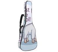 Borsa per chitarra impermeabile con cerniera morbida zaino per chitarra, chitarra acustica e classica folk chitarra elettrica alpaca animale Just Be Cool