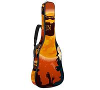 Borsa per chitarra impermeabile con cerniera morbida zaino per chitarra, chitarra acustica e classica folk chitarra elettrica per Halloween Holiday Death Horror Poster teschio fantasma