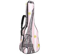 Borsa per chitarra impermeabile con cerniera morbida zaino per chitarra, chitarra acustica e classica folk chitarra elettrica Parigi Eiffel Tower