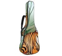 Borsa per chitarra impermeabile con cerniera morbida zaino per chitarra, chitarra acustica e classica folk chitarra elettrica spaventosa Tiger Rest At The Forest