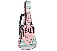 Borsa per chitarra impermeabile con cerniera morbida zaino per chitarra, chitarra acustica e classica folk chitarra elettrica segui il tuo cuore amore con strisce