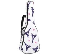 Borsa per chitarra impermeabile con cerniera morbida zaino per chitarra, chitarra acustica e classica folk chitarra elettrica Parigi Eiffel Tower