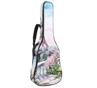 Borsa per chitarra impermeabile con cerniera morbida zaino per chitarra, chitarra acustica e classica folk chitarra elettrica Parigi Eiffel Tower