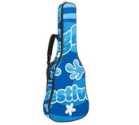 Borsa per chitarra impermeabile con cerniera morbida zaino per chitarra, chitarra acustica e classica folk chitarra elettrica Songkran Festival Pistole ad acqua blu