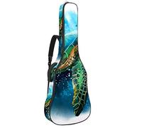 Borsa per chitarra impermeabile con cerniera morbida zaino per chitarra, chitarra acustica e classica folk chitarra elettrica animale tartaruga marina oceano tartaruga