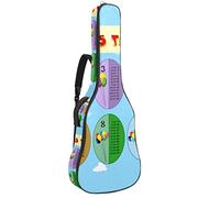 Borsa per chitarra impermeabile con cerniera morbida zaino per chitarra, chitarra acustica e classica folk chitarra elettrica matematica tabelle tema cielo