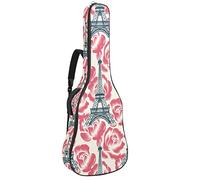 Borsa per chitarra impermeabile con cerniera morbida zaino per chitarra, chitarra acustica e classica folk chitarra elettrica Parigi Eiffel Tower