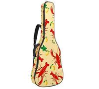 Borsa per chitarra impermeabile con cerniera morbida zaino per chitarra, chitarra acustica e classica folk chitarra elettrica aragosta frutti di mare menta prezzemolo limone oliva modello