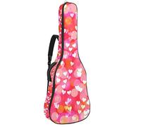 Borsa per chitarra impermeabile con cerniera morbida zaino per chitarra, chitarra acustica e classica folk chitarra elettrica sogno amore cuore modello rosa romantico