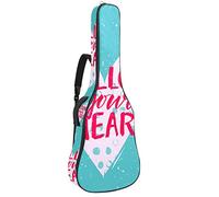 Borsa per chitarra impermeabile con cerniera morbida zaino per chitarra, chitarra acustica e classica folk chitarra elettrica segui il tuo cuore amore blu