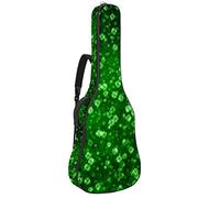 Borsa per chitarra impermeabile con cerniera morbida zaino per chitarra, chitarra acustica e classica folk chitarra elettrica St Patricks Day Green Clover Leaf