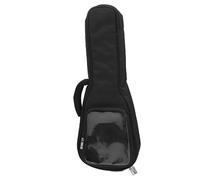 Borsa per Chitarra in Tessuto Oxford da 23 Minuti Borsa per il Trasporto di Ukulele con Tasca Trasparente per Strumenti Musicali Zaino per Viaggiatori (BLACK)