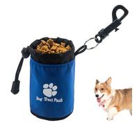 Borsa per cibo per cani, dimensioni compatte, per snack, blu | Addestramento del cane, borsa per snack portatile per passeggiate e addestramento dell'obbedienza