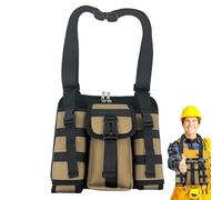 Borsa per cintura toracica, impermeabile, per smartphone e portafoglio, porta attrezzi elettrici, per telefono, portafoglio, ombrello, bottiglia d'acqua, viaggi, fitness, sport, lavoro, scuola,