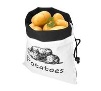 Borsa per cipolle, in tela, per patate, cipolle, aglio, grande, riutilizzabile, con cerniera laterale, lavabile, organizer da cucina per dispensa, generi alimentari e frutta, C, Refer to description