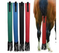 Borsa per coda di cavallo da 4 pezzi, Borse per coda di cavallo in 4 colori, Borsa anti-puntura 28x3x3, Borse per cavalli in tessuto protettivo con nastro di fissaggio, Forniture, per cavalli