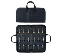 Borsa per coltelli, valigetta per coltelli, tasche, coltelli, vetrina, portapenne, custodia arrotolabile, con 18 slot, supporto per coltello pieghevole per la collezione, organizer per coltelli da