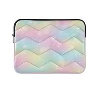 Borsa per computer con sfumatura arcobaleno pastello, borse imbottite per computer portatili da 15,6 pollici, per donne e uomini