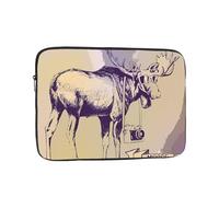 Borsa per computer da 13 pollici con motivo alce fresca, borsa portatile per computer, adatta per viaggi di lavoro e pendolarismo