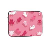Borsa per computer da 13 pollici, con motivo gattino rosa, borsa portatile per computer, adatta per viaggi d'affari e pendolarismo