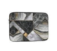 Borsa per computer da 13 pollici con motivo in marmo nero, borsa portatile per computer, adatta per viaggi di lavoro e pendolarismo