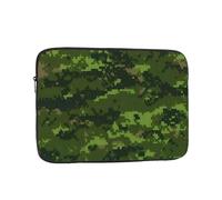 Borsa per computer da 13 pollici con motivo mimetico digitale verde militare, borsa portatile per computer, adatta per viaggi d'affari e pendolarismo