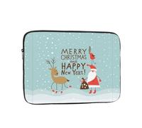 Borsa per computer da 13 pollici, con scritta "Merry Christmas and Happy New Year", adatta per viaggi d'affari e pendolarismo
