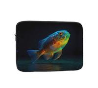 Borsa per computer da 17 pollici con motivo a pesci luminosi, borsa portatile per computer, adatta per viaggi d'affari e pendolarismo