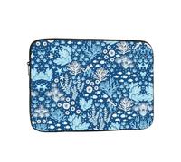 Borsa per computer da 17 pollici, con motivo alghe verdi e blu marine, borsa portatile per computer, adatta per viaggi d'affari e pendolarismo