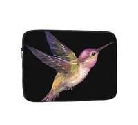 Borsa per computer da 17 pollici con motivo colibrì, colore rosa, borsa portatile per computer, adatta per viaggi d'affari e pendolarismo