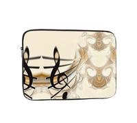 Borsa per computer da 17 pollici con motivo note musicali, borsa portatile per computer, adatta per viaggi di lavoro e pendolarismo