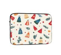 Borsa per computer da 25,4 cm con motivo di campane natalizie, borsa portatile per computer, adatta per viaggi d'affari e pendolarismo