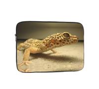 Borsa per computer da 25,4 cm con motivo geco leopardato sabbia, borsa portatile per computer, adatta per viaggi d'affari e pendolarismo