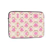 Borsa per computer da 30,5 cm con motivo a mucca rosa, borsa portatile per computer, adatta per viaggi d'affari e pendolarismo