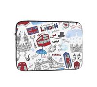 Borsa per computer da 30,5 cm con motivo Londra, borsa portatile per computer, adatta per viaggi d'affari e pendolarismo