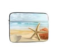 Borsa per computer da 38,1 cm con motivo stella marina e corallo sulla spiaggia, borsa portatile per computer, adatta per viaggi d'affari e pendolarismo