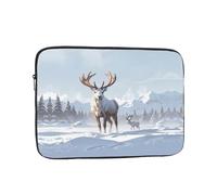 Borsa per computer da 38,1 cm, con renna nella neve, borsa portatile per computer, adatta per viaggi d'affari e pendolarismo
