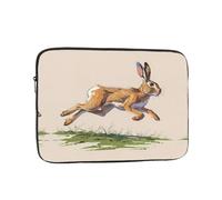 Borsa per computer da 43,2 cm, con motivo lepre che corre, borsa portatile per computer, adatta per viaggi d'affari e pendolarismo