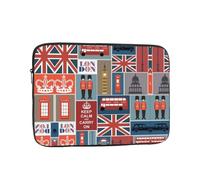 Borsa per computer da 43,2 cm con motivo simboli dell'Inghilterra, borsa portatile per computer, adatta per viaggi d'affari e pendolarismo