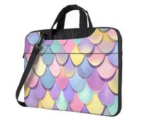 Borsa per computer portatile a forma di coda di sirena pastello, borsa per computer da 15,6 pollici, custodia imbottita per donne e uomini