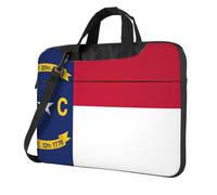 Borsa per computer portatile alla moda e protettiva con stampa bandiera dello stato della Carolina del Nord, stile unico, Nero , 13 inch
